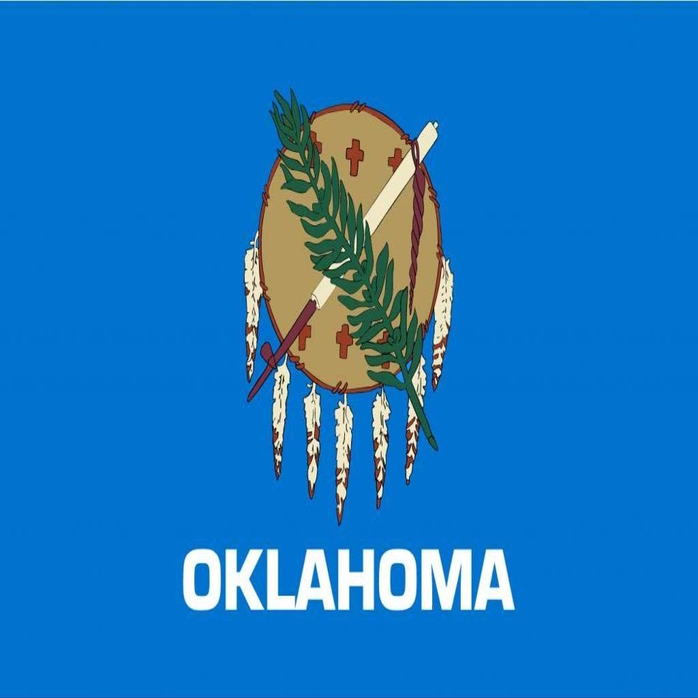 30" Oklahoma flag. MAGNET Vinyl Car Fridge Sticks to any Metal Surface