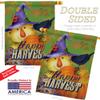 Happy Harvest Scarecrow House Flag Falltime Autumn Pumkins Sunflower Leaves Season Autumntime Gathering Small Decorative Gift Yard Banner Double-Sided Made In USA 28 X 40 view 3