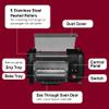 Elite Gourmet EHD-051B Hot Dog Toaster Oven, 30-Min Timer, Stainless Steel Heat Rollers Bake & Crumb Tray, World Series Baseball, 4 Bun Capacity, Black view 3