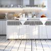 Draeger Paris - Strisce adesive per piastrelle o Scale, ideali per cucina, credenza, gradini, 3 strisce, dimensioni: 98 x 19,5 cm, Black and White Rosettes Design view 3
