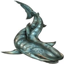 30" swimming shark r MAGNET Vinyl Car Fridge Sticks to any Metal Surface