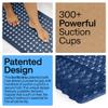 GORILLA GRIP Patented Bath Tub Shower Mat, Machine Washable Bathtub Floor Liner Mats, Suction Cups and Drain Holes to Keep Tubs Clean, Soft on Feet, Bathroom Essentials, 35x16 Inch, Clear Navy view 3