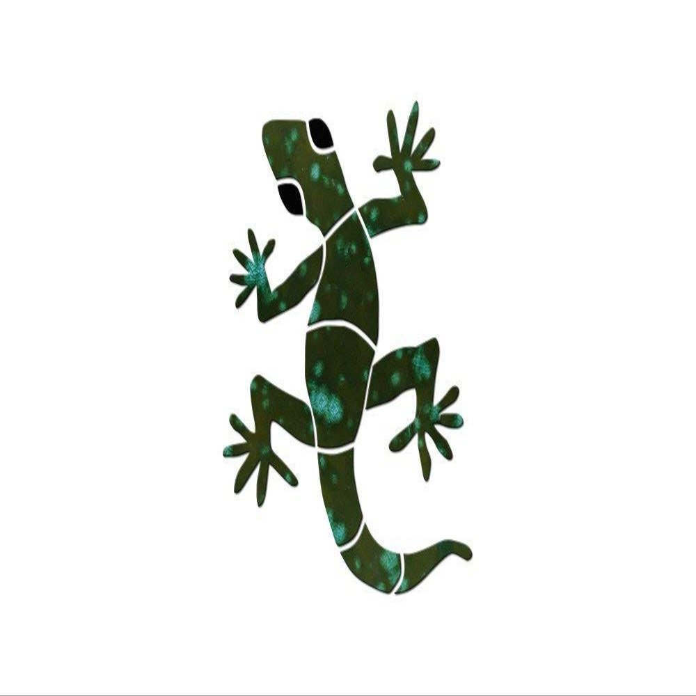 Small Gecko Ceramic Swimming Pool Mosaic (6", Green)