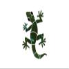 Small Gecko Ceramic Swimming Pool Mosaic (6", Green) view 1
