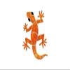 Small Gecko Ceramic Swimming Pool Mosaic (6", Orange) view 1