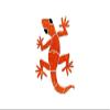 Small Gecko Ceramic Swimming Pool Mosaic (6", Red) view 1