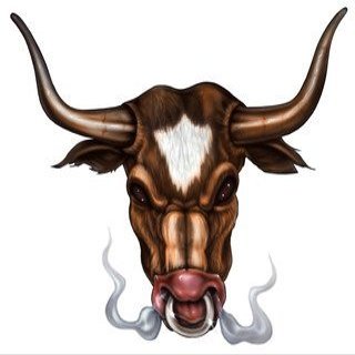 18" snorting bull r MAGNET Vinyl Car Fridge Sticks to any Metal Surface