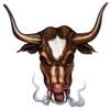 18" snorting bull r MAGNET Vinyl Car Fridge Sticks to any Metal Surface view 1