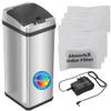 iTouchless Touchless Sensor Kitchen Trash Can, 13 Gallon, Platinum (RXACCF06) view 1