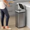 iTouchless Touchless Sensor Kitchen Trash Can, 13 Gallon, Platinum (RXACCF06) view 3