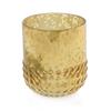 Accent Decor Mercury Glass Votive Candle Holder, Hobnail Vase, 3in, Gold, 6 Pk view 1