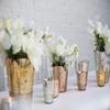 Accent Decor Mercury Glass Votive Candle Holder, Hobnail Vase, 3in, Gold, 6 Pk view 2
