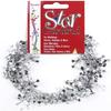 Darice Foil Star Garland: Silver, 9' view 3