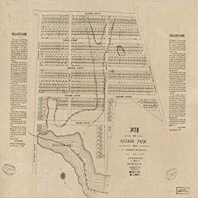 16" x 24"1882 Map of Hillside Park Near Atlantic Highlands New Jersey