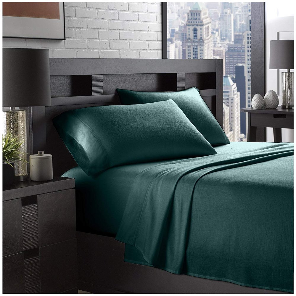 Empire Home Egyptian Collection 100% Cotton Flannel Sheet Set (Hunter, Full Size)