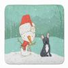 Caroline's Treasures CK2085RUG Black French Bulldog Snowman Christmas Machine Washable Memory Foam Mat, Bathroom Rug, Non-Slip Bath Mat, Durable Thick Washable Rugs for Kitchen, Bathroom Quick Dry, De view 1