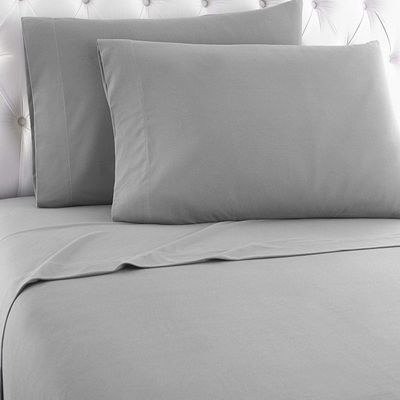 Empire Home Egyptian Collection 100% Cotton Flannel Sheet Set (Gray, Full Size)
