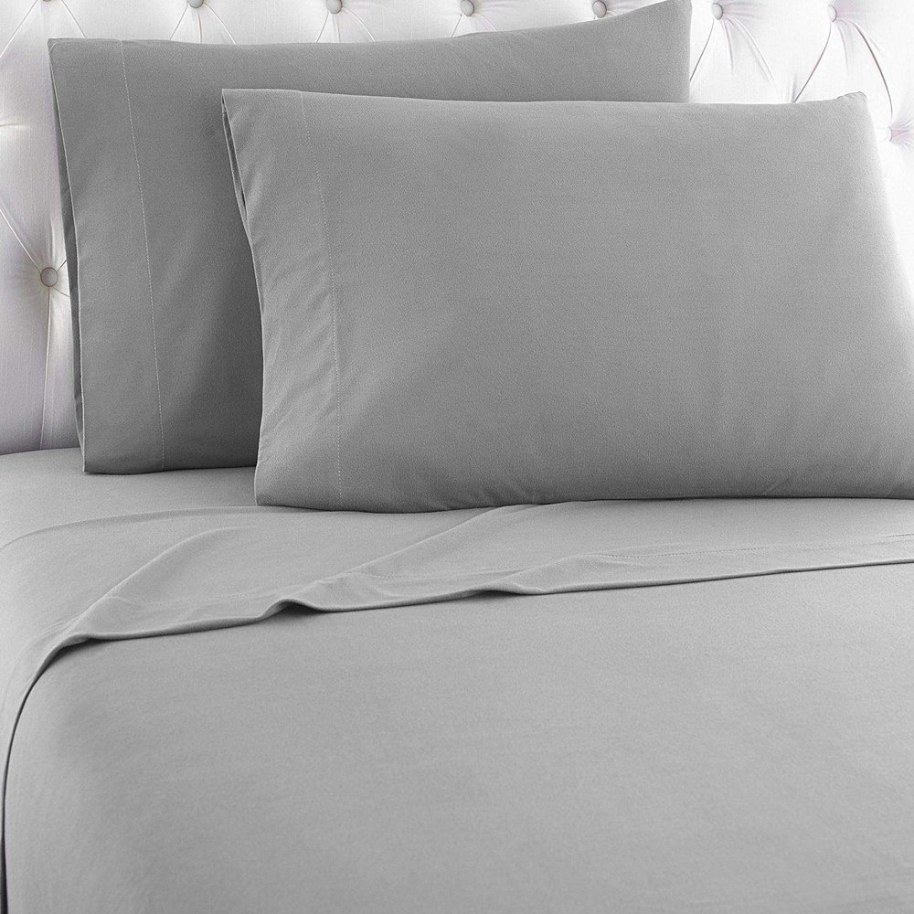 Empire Home Egyptian Collection 100% Cotton Flannel Sheet Set (Gray, Full Size)