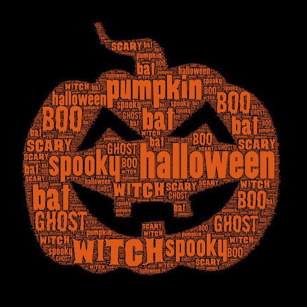 Framed Halloween Pumpkin Typography by Brandi Fitzgerald Graphic Art Print (18x18)