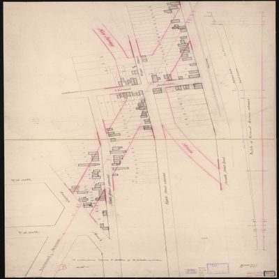 16" x 24" 1882 Map of Proposed Extensions of Vermont & New Jersey Avenues N.W. Between Florida & Georgia Avenues Washington D.C.