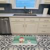 Caroline's Treasures CK2087RUG Piebald French Bulldog Snowman Christmas Machine Washable Memory Foam Mat, Bathroom Rug, Non-Slip Bath Mat, Durable Thick Washable Rugs for Kitchen, Bathroom Quick Dry, view 3