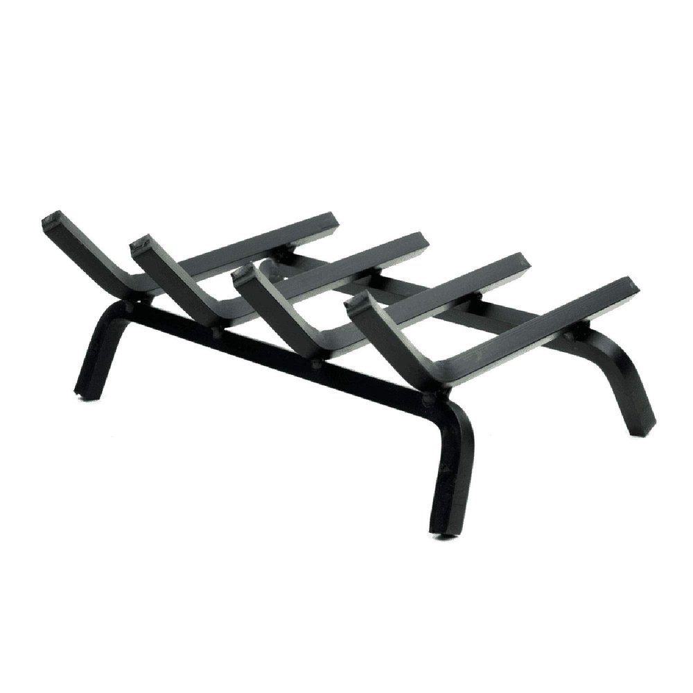 Rasmussen Single Sided Gas Log Fireplace Grate for 18-Inch Log Set, Heavy-Duty Black Metal Fire Grates for Fireplace Logs, Compatible with Rasmussen F and FX Burners (HFG18)