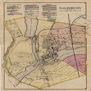 16" x 24" 1877 Map of The Atlas of Wicomico Somerset & Worcester Countries Maryland