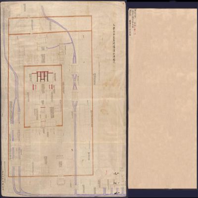16" x 24" 1883 Map of Seizangaiei Kayakukyoku Zu