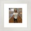 Perfect Cases Rustic White Picture Frame | 8.5x11 Real Wood Frame | Beachwood White 1 1/2" | With White Matboard view 2