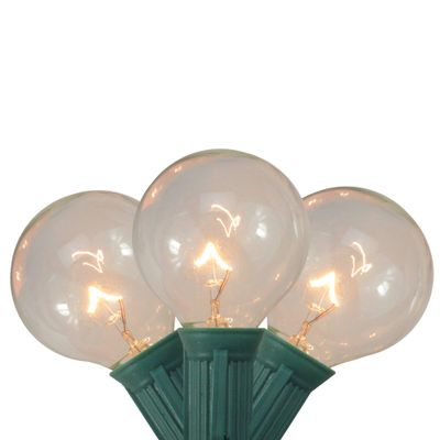 Northlight G40 Globe Christmas String Lights - Clear - 19' Green Wire - 20ct