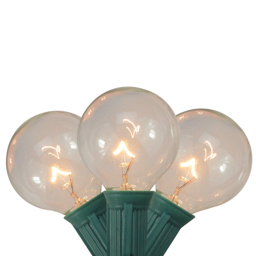 Northlight G40 Globe Christmas String Lights - Clear - 19' Green Wire - 20ct