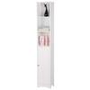 HOBBYN Bathroom Cabinet, One Door & Three Layers Floor Cabinet Storage Organizer Set White view 1