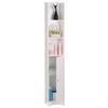 HOBBYN Bathroom Cabinet, One Door & Three Layers Floor Cabinet Storage Organizer Set White view 4