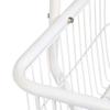 Amazon Basics Rectangular Laundry Hamper Basket Butler Cart with Wheels and Hanging Rack, White view 4