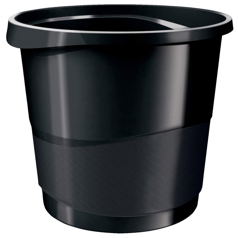 Rexel Choices, 2115622, Waste Bin, Plastic, 14 Litre Capacity, Black