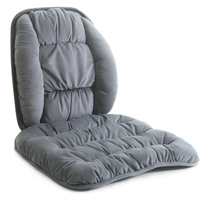 ALIBO Soft and Warm Bottom Chair Cushion Back Lumbar Support Set Non-Slip Velvet Coccyx Sitting Pads Adjustable Low Back Pain Relief Pillow for Adults