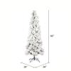 Vickerman 5' x 26" Flocked Atka Pine Pencil Artificial Christmas Tree, Unlit - Snow Covered Faux Tree - Seasonal Indoor Home Decor view 3