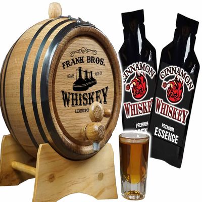 Personalized Barrel Aged Cinnamon Whiskey Making Bootleg Kit - Thousand Oaks Barrel Co. (5 Liter) Age Fireball Cocktails, Apple Cider Hot Toddy, Whisky Sour (B267)