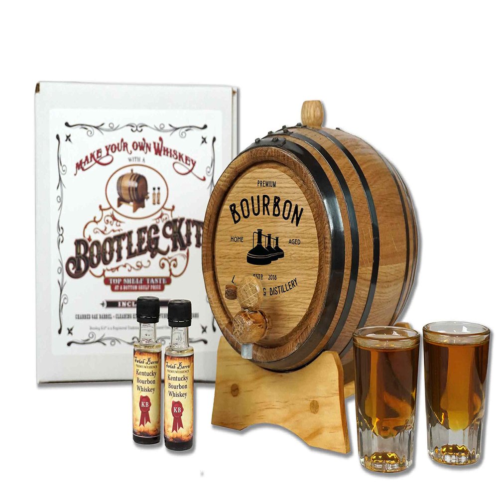 Personalized Bootleg Kit Barrel Aged "Bourbon Still" Small Batch Bourbon Making Kit (5 Liter)