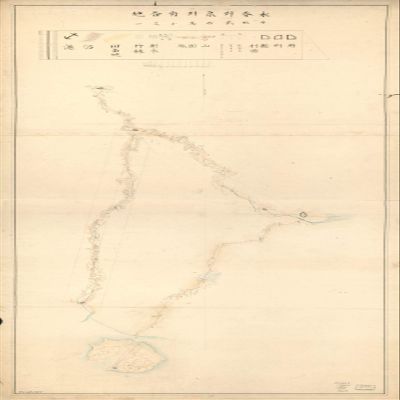 12" x 24" 1882 Map of Eishun-shu Senshu-fu Kakuchi
