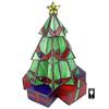 Design Toscano Christmas Tree Stained Glass Lamp Illuminated Sculpture view 1