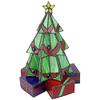 Design Toscano Christmas Tree Stained Glass Lamp Illuminated Sculpture view 2