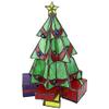 Design Toscano Christmas Tree Stained Glass Lamp Illuminated Sculpture view 4