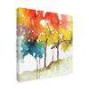 Trademark Fine Art Rainbow Trees II by Leticia Herrera, 18x18 view 2