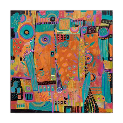 Trademark Fine Art My Happy Place Abstract Modern by Sue Davis, 18x18