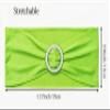 SINSSOWL 50 Stretch Spandex Light Green Chair Sashes for Wedding Chair Bows Bands with Slider Buckles Fitting Party Feast Banquet Restaurant Event Bridal Baby Shower Decoration view 2