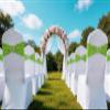 SINSSOWL 50 Stretch Spandex Light Green Chair Sashes for Wedding Chair Bows Bands with Slider Buckles Fitting Party Feast Banquet Restaurant Event Bridal Baby Shower Decoration view 4