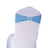 SINSSOWL Pack of 50 Spandex Baby Blue Chair Sashes for Wedding Light Blue Chairs Bows Bands Fitting Birthday Party Anniversary Events Ceremony Baby Shower Decorations view 2