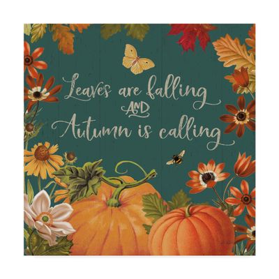 Trademark Fine Art Fall Garden III Teal by Katie Pertiet, 18x18