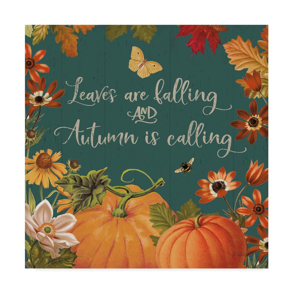 Trademark Fine Art Fall Garden III Teal by Katie Pertiet, 18x18